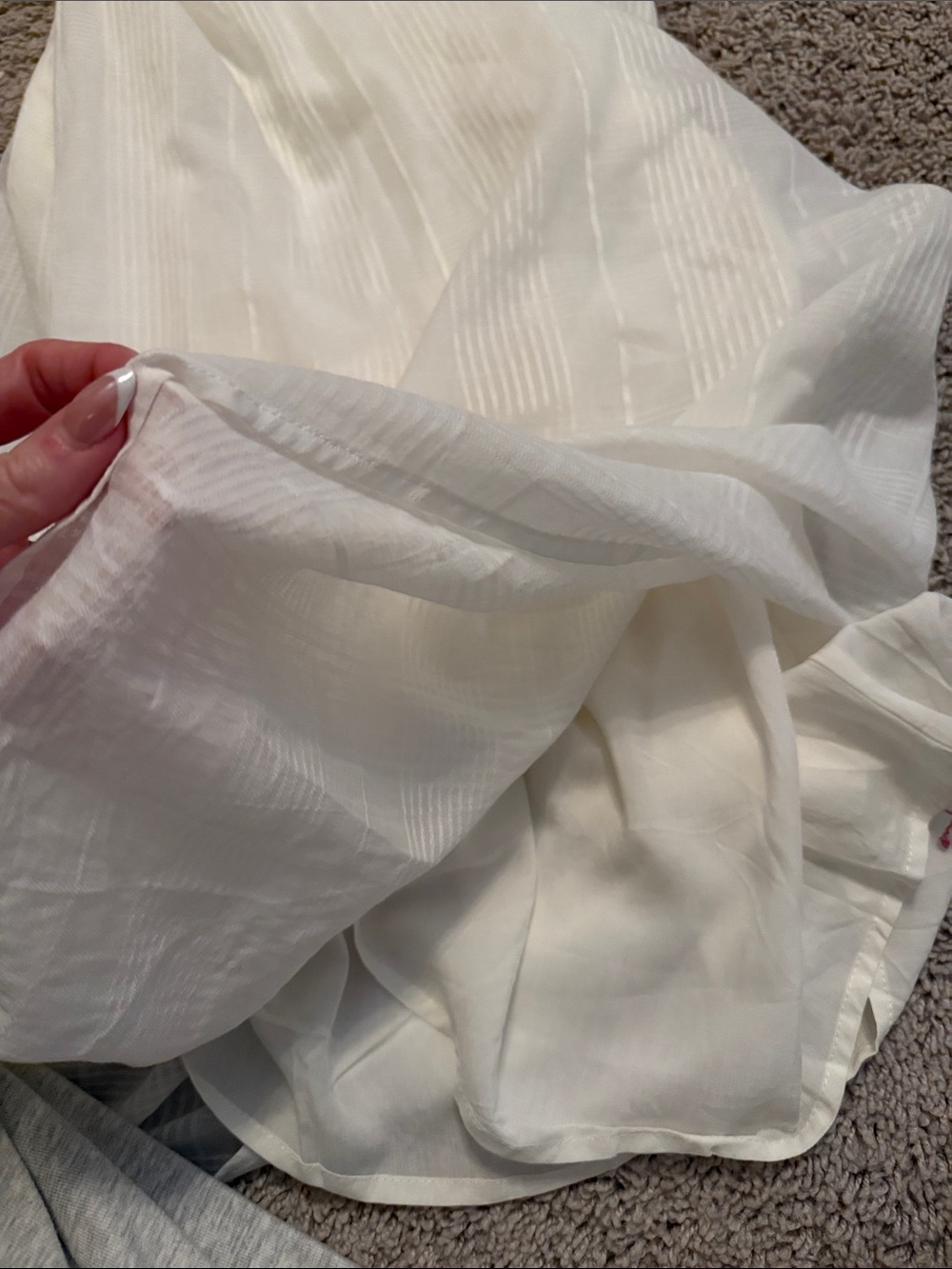 bohme White Puff-Sleeve Midi Dress with Front Tie - Picture 6 of 6